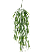 Hochwertiges Kunstgras auf transparentem Hintergrund mit echt wirkenden Kunstblättern in natürlicher Anordnung. Künstliches Hänge-Gras - Luise hat die Farbe Grün und ist 80 cm hoch. | aplanta Kunstpflanzen